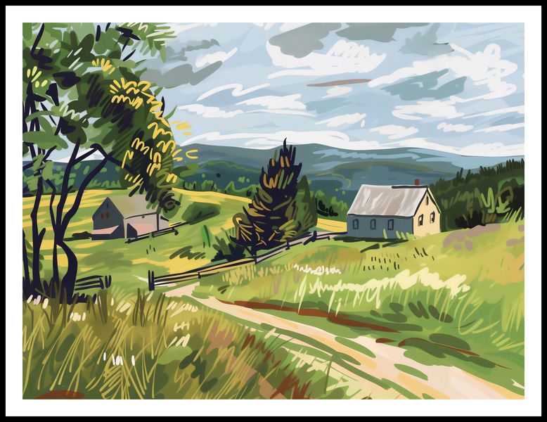 Plakat 100x75cm Bujna Wieś zdjęcie 3