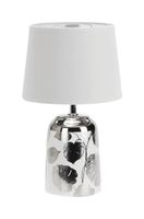Lampa stołowa Sonal 4548 z ceramiczną podstawą biała srebrna