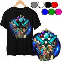 KOSZULKA DZIECIĘCA T-SHIRT Z NADRUKIEM - Z GIER PIXEL - XS 110-116