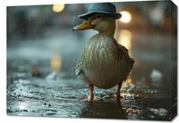 Obraz 70x50cm Kaczka w Kapeluszu