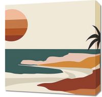 Obraz 50x50cm Wyspa przy Zachodzie