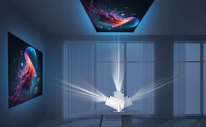 Projektor LED Magcubic HY300 PRO + Bateria biały zdjęcie 8