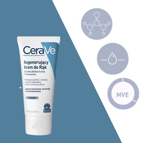 CeraVe Krem do Rąk Regenerujący i Silnie Nawilżający do Skóry Suchej 100 ml na Arena.pl