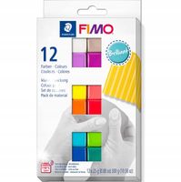 Zestaw 12szt masa termoutwardzalna FIMO SOFT modelina BRILLIANT 12x25g