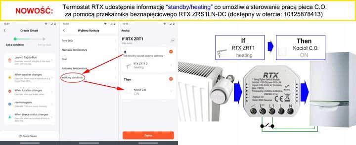 Głowica Termostatyczna RTX Termostat Inteligentny ZigBee TUYA Smart zdjęcie 11