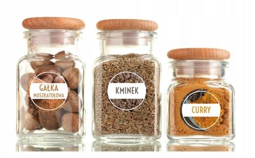 150ml słoik szklany SŁOICZEK na przyprawy z drewnianym wieczkiem 12 na Arena.pl
