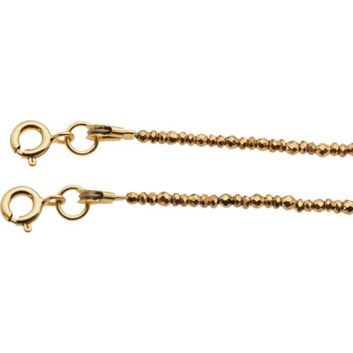 Bransoletka -złoty Hematyt, Spinel i srebro złocone na Arena.pl