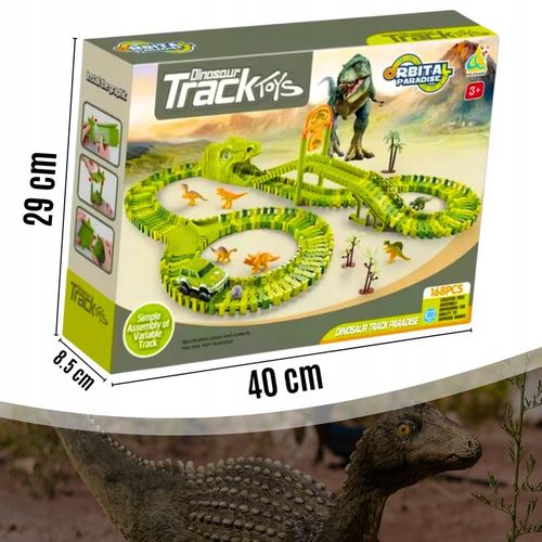 MEGA TOR WYŚCIGOWY DINO PARK DINOZAURÓW 169 EL DINOZAURY SAMOCHODZIK TOR na Arena.pl