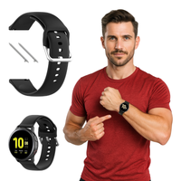 Pasek do Samsung Galaxy Watch 4 5 6 7 40mm/44mm/45mm/46mm/47mm Pro czarny