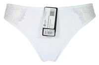 STRINGI BAWEŁNIANE Z KORONKĄ Kolor - BIAŁY, Rozmiar - L/XL