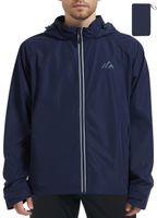 Męska Kurtka Przeciwdeszczowa Rowerowa do Biegania Niebieska L Wodoodporna