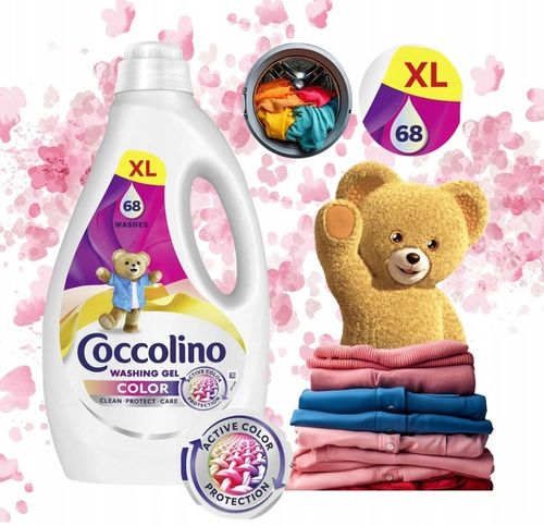 Coccolino XL Żel Do Prania Kolorowych Tkanin 2,72L (68 prań) na Arena.pl