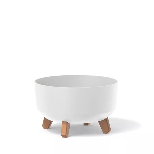Doniczka na nóżkach GRACIA LOW DGRL240L | Biały, Kształt Okrągły, Wymiary 23.5x15.5 cm, Kolor Biały, Prosperplast zdjęcie 2