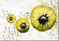 100 70CM OBRAZ PŁÓTNO ŻÓŁTE DMUCHAWCE PŁÓTNO RAMA