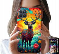 ETUI DO OPPO RENO 4 LITE - KOLOROWE WZORY JELEŃ ŁOŚ ZWIERZĘTA LEŚNE