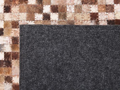 Dywan patchwork skórzany brązowy 160 x 230 cm TORUL na Arena.pl
