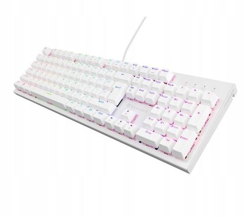 Klawiatura mechaniczna Genesis Thor 303 RGB Outemu Peach Silent Biała na Arena.pl