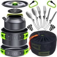 Naczynia Turystyczne Survivalowe Kempingowe Garnek Patelnia Duży Zestaw XXL