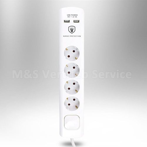 Przedłużacz 4 gniazda + 2 x USB na Arena.pl