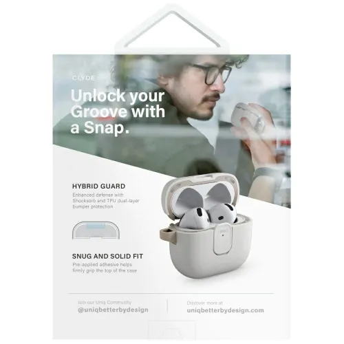 etui uniq clyde lock case do airpods 4  - czarne na Arena.pl