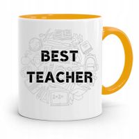 Kubek Złoty Prezent Dzień Nauczyciela Best Z Nadrukiem Ze Zdjęciem