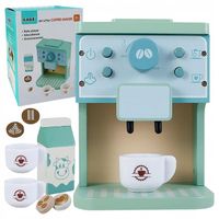 EKSPRES DO KAWY DREWNIANY DLA DZIECI AKCESORIA KUCHENNE FILIŻANKI MLEKO AGD