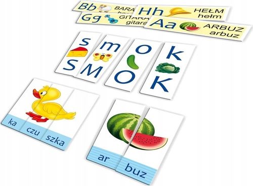 ZESTAW GRA LITERY SYLABY EDUKACYJNA UKŁADANKA na Arena.pl