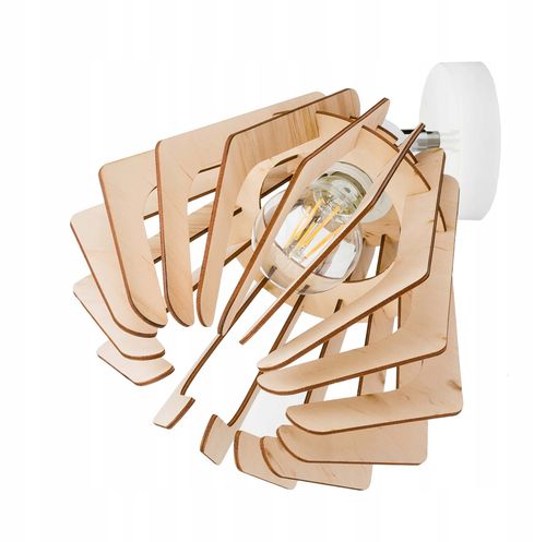Lampa kinkiet E27 ścienny ruch loft Drewno na E27 na Arena.pl