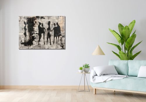 Obraz 100x70cm Szarzy Ludzie na Arena.pl