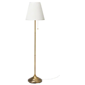 Lampa podłogowa stojąca do sypialni salonu 155 cm IKEA ÅRSTID mosiądz/biały