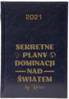 KALENDARZ KSIĄŻKOWY A5 DZIENNY 2021 + GRAWER LOGO