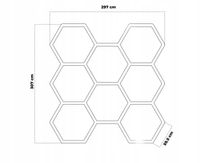 Lampa LED Oświetlenie Panel Garaż Warsztat Dom HEXAGON 297x307 5500-6000K