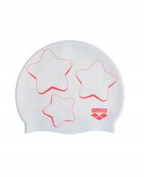 Czepek pływacki na basen silikonowy dla dzieci Arena Print Junior White