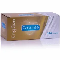 pasante king size prezerwatywy 144 sztuki - duży rozmiar, naturalny kolor