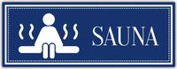 Tabliczka nierdzewana grawerowana SAUNA 20x8 cm