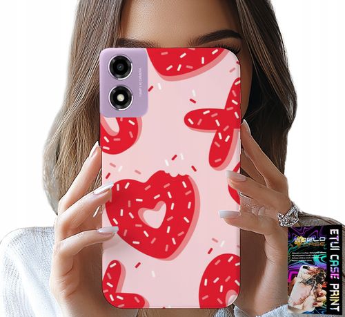 ETUI DO MOTOROLA MOTO E14 - KOBIECE, MODNE WZORY XOXO SERCE + SZKŁO na Arena.pl