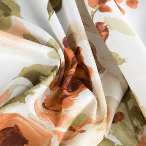 ZASŁONA MIKROFIBRA PRZELOTKI KWIATY 140X250 BIAŁA na Arena.pl