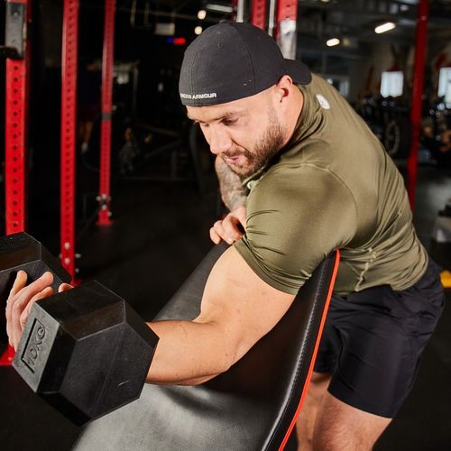 Hantel ogumowany TREXO Hex 10 kg ANTYPOŚLIZGOWOŚĆ HEKSAGONALNE SOLIDNE na Arena.pl