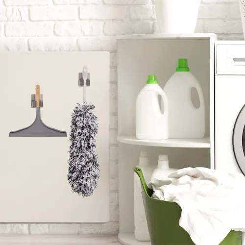2x Wieszak Samoprzylepny Uchwyt Ścienny na Mopa Miotłę Narzędzia Ogrodowe na Arena.pl