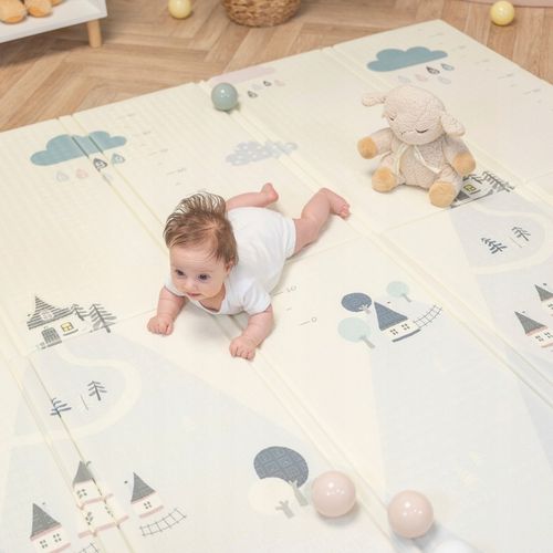 MATA EDUKACYJNA Dla Dzieci składana dwustronna 180x200 KiddyMoon FM-001 na Arena.pl