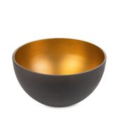 Misa dekoracyjna ze szkła artystycznego ALISMA 25x15 brązowa + złota