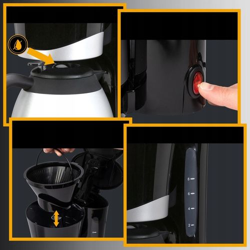 Ekspres przelewowy do kawy z termosem Bomann KA 168 CB (czarny) na Arena.pl