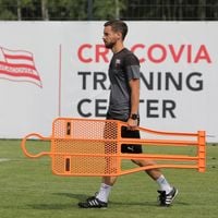 mur piłkarski pro 180 cm pomarańczowy r.