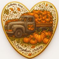 CIASTKO LUKROWANE PUMPKIN FULL ROZ.M SERCE JESIEŃ RĘCZNIE ROBIONE