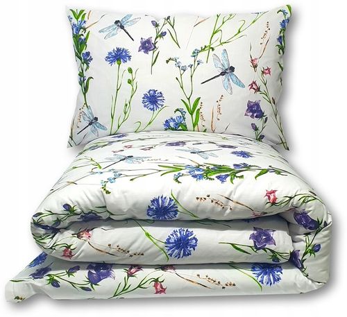 Komplet Pościeli 220x200cm Bawełniany w Kwiaty Polska 100% Bawełna WAŻKI na Arena.pl