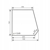 szyba boczna ciągnika URSUS C-330, 2812, MF-255 Zamość prod. 1998