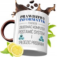 Kubek Bordowy Dla Informatyka Na Urodziny Prezent Z Nadrukiem Ze Zdjęciem