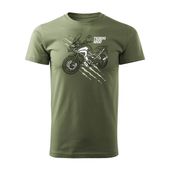 Koszulka motocyklowa z motocyklem na motor Triumph Tiger 1200 męska khaki REGULAR M