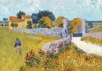 Plakat 100x70cm Farmhouse in Provence, Van Gogh Vintage