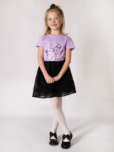 Rajstopy dziecięce mikrofibra esy floresy serca ecru 40 DEN 116-122 YOCLUB na Arena.pl